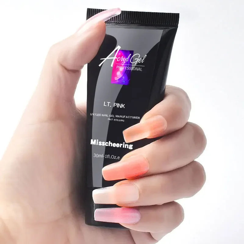 30ml Nail Extension Gel Nail Build Poly Nail Acrylic Gel UV LED Quick Extension of Crystal Model Painless Crystal Glue