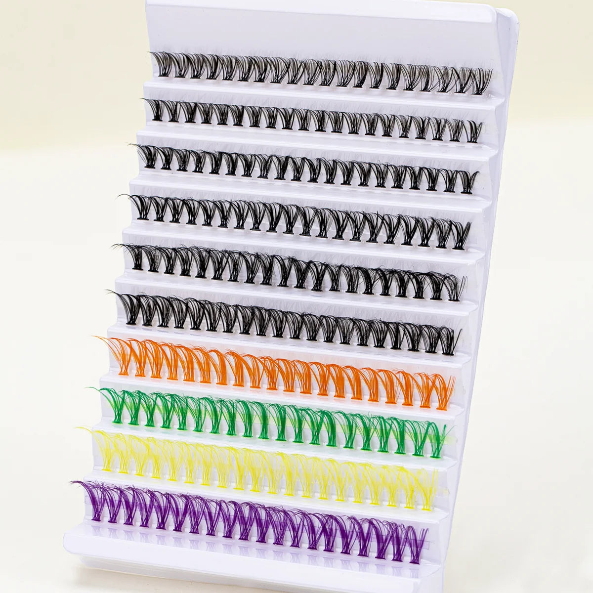 Colored Cluster Lashes 200 Pcs DIY Eyelash Extension Multi Colors Mix Lash Clusters 8-16mm Individual Lashes Cluster Reusable