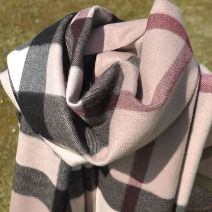 190*70cm Winter Scarf Women Classic Lattice Pashmina Scarf Soft Female Cashmere Scarves Shawls Wraps Handkerchief towel 2024