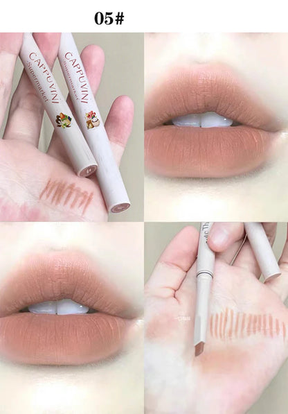 Milk Matte Smooth Lip Liner Pen Long Lasting Lipstick Contouring Waterproof Lip Stick Pencil Nude Pink Lip Tint Lipliner Makeup