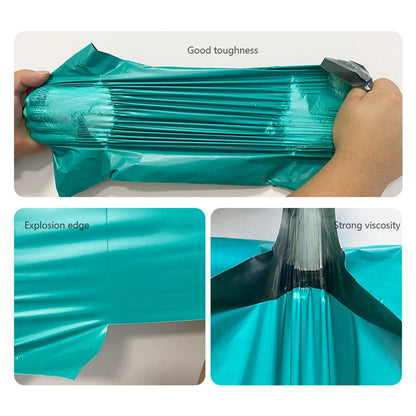 100Pcs Plastic Courier Green Express Bag Packaging Bags Thicken Clothing Waterproof Mailing Bags Self Seal Envelope Pouch