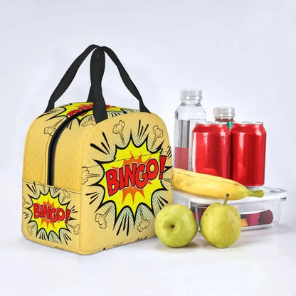 Hot Game Bingo Lunch Bag Leakproof Cooler Thermal Insulated Lunch Box For Women Kids School Beach Camping Travel Food Tote Bags