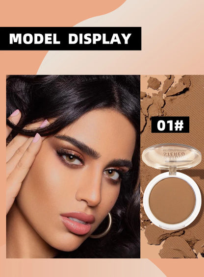 3D Bronzers Matte Wheat Contour Powder Palette Facial Makeup Natural Highlights Contouring Modification Waterproof Long-Lasting