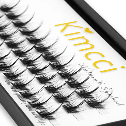 Kimcci 36 Segmented False Bundles Eyelashes Bundles Natural 3D Russian Volume Faux Eyelashes Individual Mink Eyelash Extension