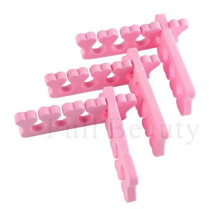 10/20Pairs Pink Soft Sponge Finger Toe Separator For Nail Art Practice Manicure Pedicure Divider Holder Gel UV Polish Tools Foam