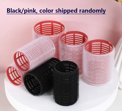 4/6/8pcs Self-Grip Hair Rollers Heatless Hair Curlers No Heat Hair Bangs Volume Self-adhesive Hook Curlers DIY Styling Tools