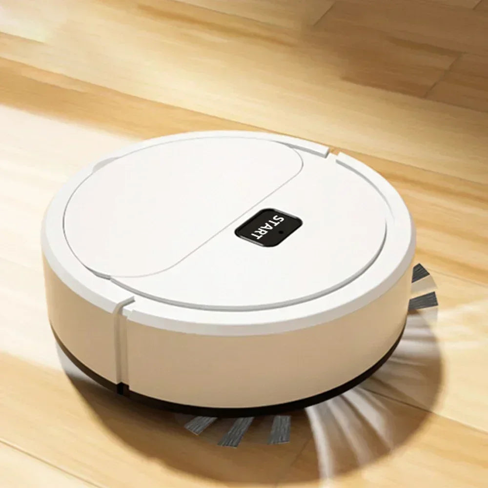 2024 Automatic Portable Mini Home Floor Robotic Vacuum Cleaner USB Rechargeable Wet Dry Three-In-One Sweeping Machine for Home