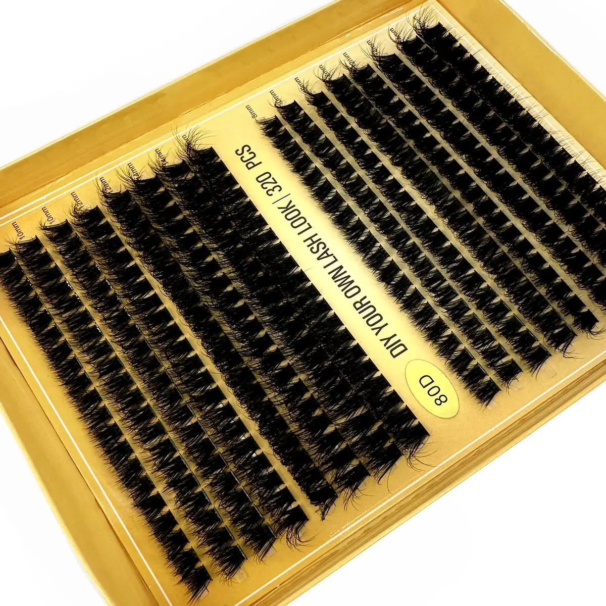 16Rows 320Bundles 5D Fluffy Lashes Cluster 60/80/100D Thick Eyelash Russia Curl Wispy Individual Lashes 8-16mm Eyelash Extension