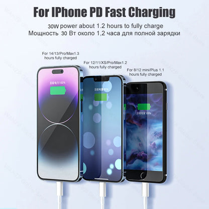 30W Fast Charging Cable For Apple iPhone 14 13 12 11 Pro Max Mini USB C Quick Cable For X XR XS 8 7 14 Plus SE Phone Accessories