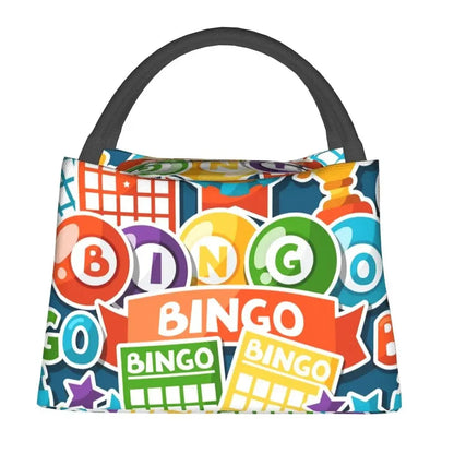 I Love Bingo Game Insulated Lunch Bags for School Office Waterproof Cooler Thermal Lunch Box Women lunchbag