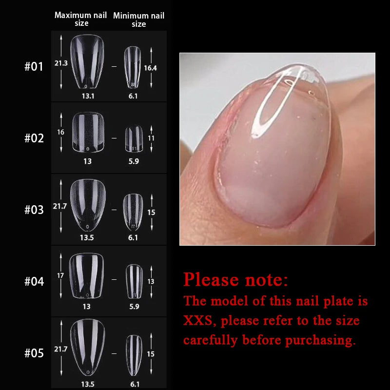 120pcs XXS Short Almond Full Cover Sculpted Soft Gel Nail Tips Press on Nail Extension System Nail Artificial Fake Nail Supplies