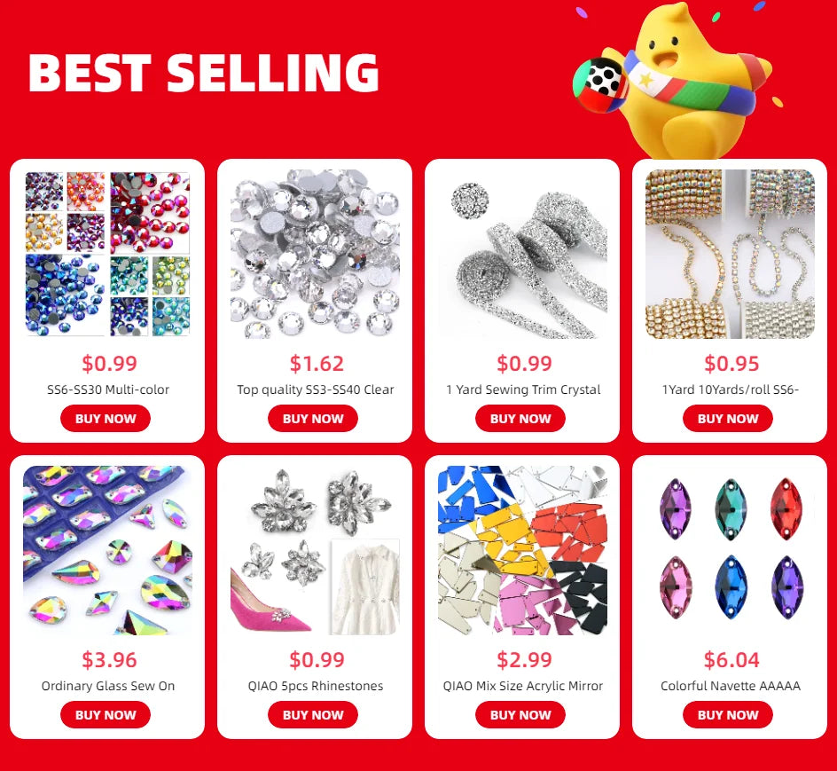 Clear Sewing Rhinestones Various Shapes Glitter Crystal Clothing Accessories Flatback Strass Sew-on Rhinestones for Needlework