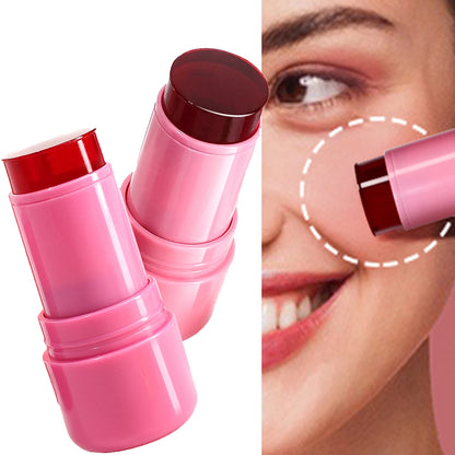 Jelly Gel Blush Moisturizing Lip Cheek Multi-use Balm Natural Rouge Tinted Blusher Stick Long Lasting Brighten Skin Makeup