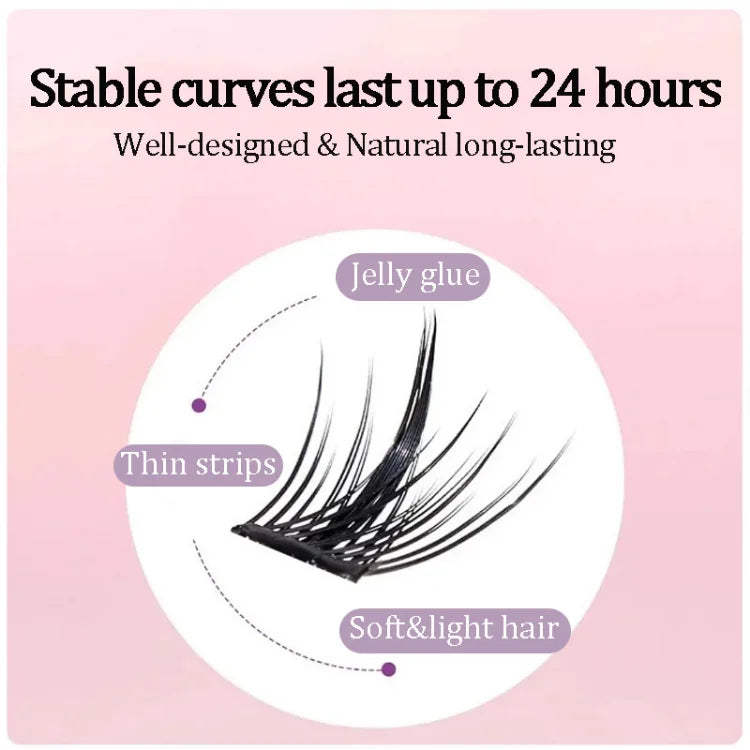 Large-capacity Self Adhesive Lashes Pure Wild False Eyelashes Glue-free Fake Eyelashes Natural Lash Clusters Novice Eyelashes