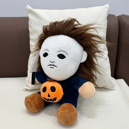 Michael Myers Plushie Doll Chucky Plush Halloween Demon King Animal Slippers Winter Warm Shoes Men Women's Indoor Kids Gifts