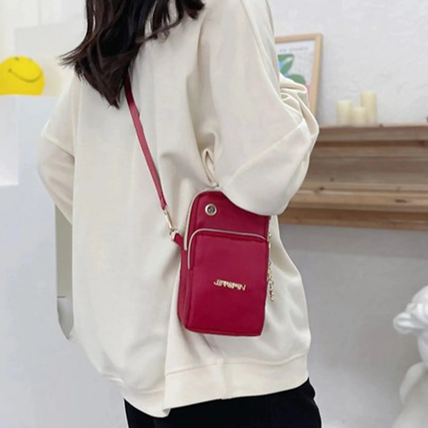 Mobile Phone Bag, WOMEN'S Crossbody Mini Bag, 2024 New Fashion Mom Mommy Coin Bag, Neck Hanging Running Cover