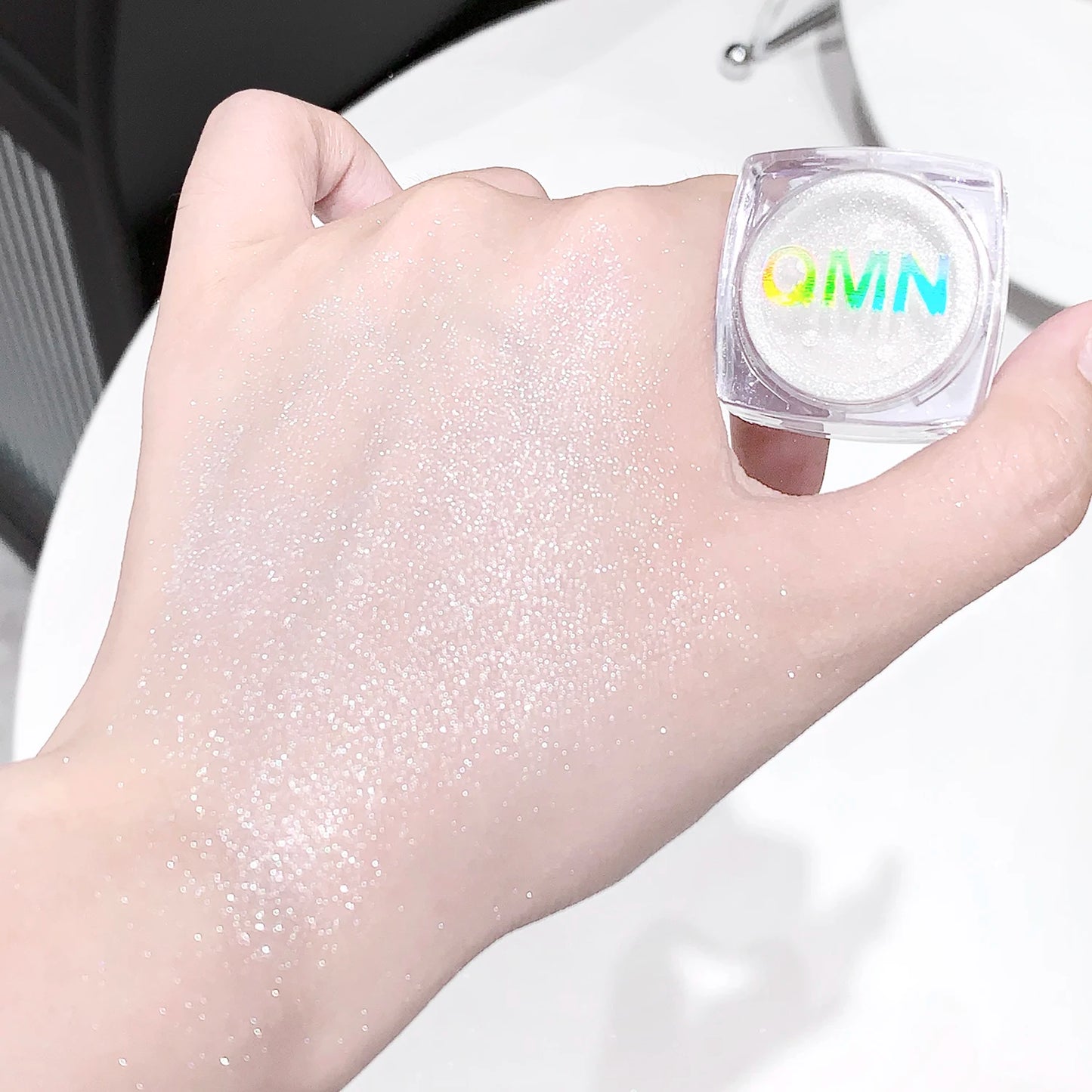 White Moonlight Fairy Highlight Powder Face Body Brightening High Gloss Loose Highlighter Pearl Shimmer Eyeshadow Glitter Powder