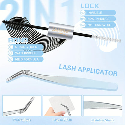 Lash Extension Kit, DIY Lash Extension Kit, 624/384 Individual Eyelash Extension Kit D Curl Eyelash Extension Kit