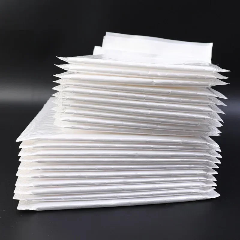 50/30/10Pcs White Bubble Envelope Bags 11/15/23cm Packing Bags for Magazine Lined Mailer Shipping Self Seal Waterproof Bags