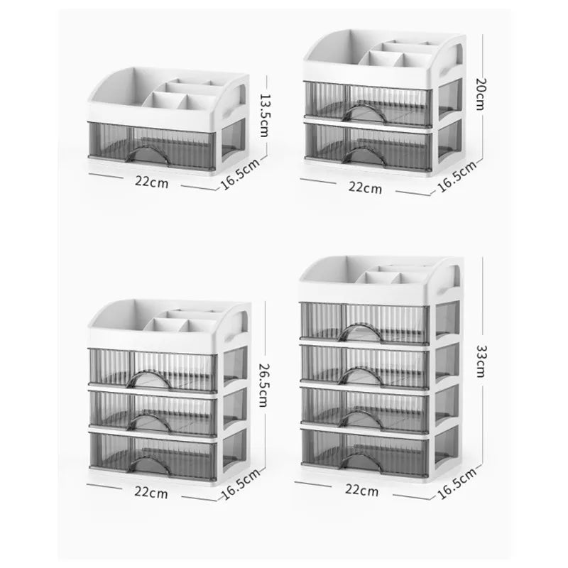 Multi-layer Desktop Drawer Case Jewelry Container Lipstick Holder Plastic Makeup Organizer Box Large Cosmetic Storage Boxes