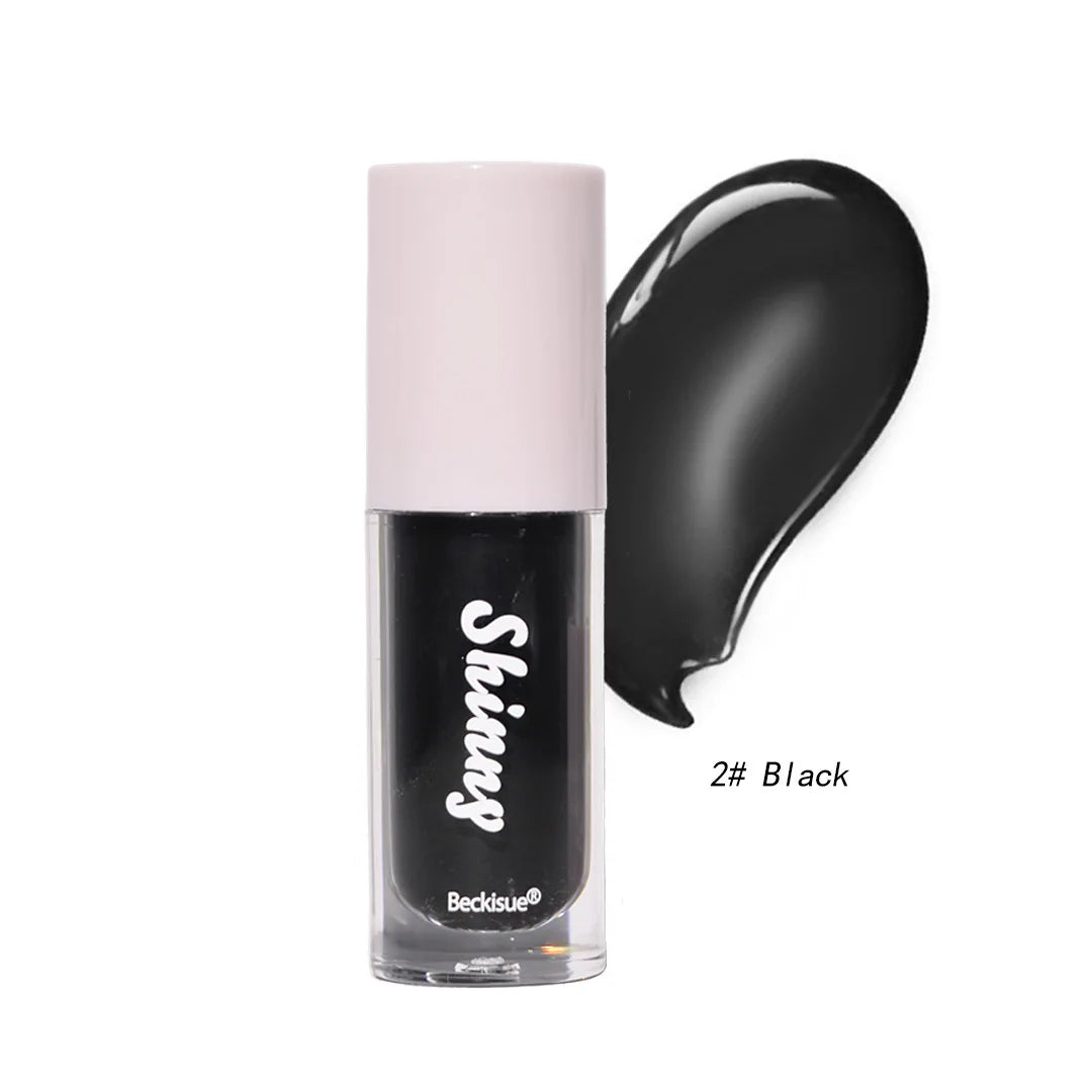 Jelly Black Lip Oil Water Gloss Mirror Lip Glaze Moisturizing Translucent Lipstick Lighten Lip Wrinkle Clear Lip Tint Plumping