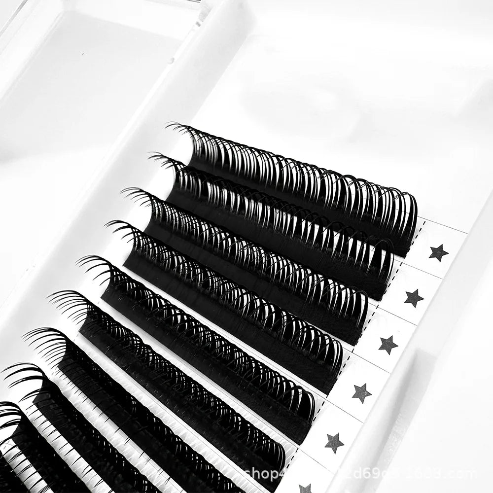 Wet Eyelash Extension 0.03mm 0.07mm Spikes Lashes Manga Lashes Wispy Cosplay Premade Russian A Shape Natural Eyelashes Supplies