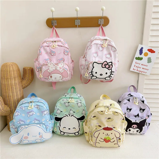 Sanrio Hello Kitty Cinnamoroll Saco De Livro Dos Desenhos Animados, Mochila Estudante Kawaii, Bolsa De Ombro De Alta Capacidade,