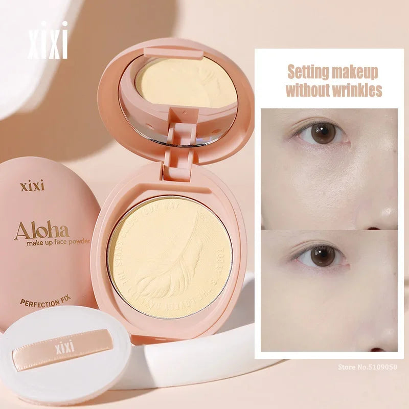 Face Powder Oil-control 24 Hours Long Lasting Waterproof Matte Pressed Powder Poreless Concealer Makeup Setting Compact Powder