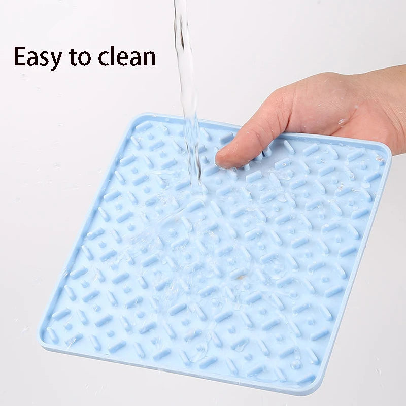 Pet Placemat Silicone Pets Eating Slowly Food Pad Cat Slow Feeding Mat Dog Lick Mats  Cats Dogs Feeding Supplies