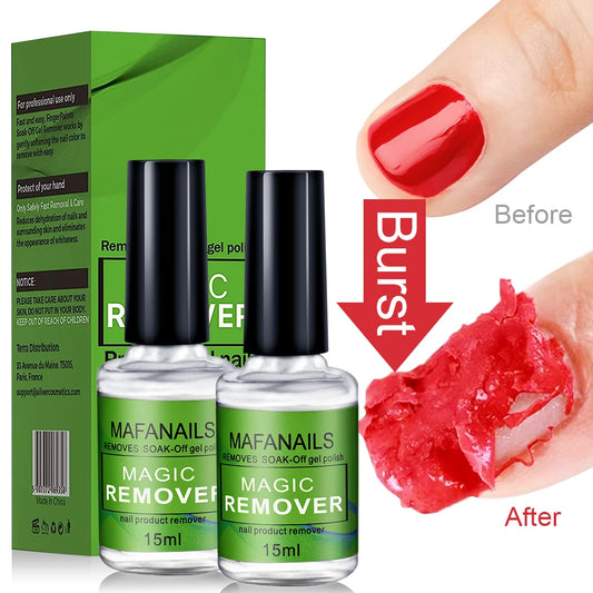 15ml/bottle Professional Non-Irritating Nail Gel Remover Polish Soak-Off 3 Minutes Quickly & Easily Removes Gel Polish 0.5fl.Oz