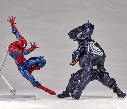 AMAZING YAMAGUCHI Carnage Venom Spider Man Marvel legends Action Figures Joint Movable Change Face Statue Model Doll kids Gifts