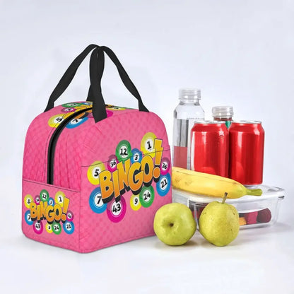 Hot Game Bingo Lunch Bag Leakproof Cooler Thermal Insulated Lunch Box For Women Kids School Beach Camping Travel Food Tote Bags