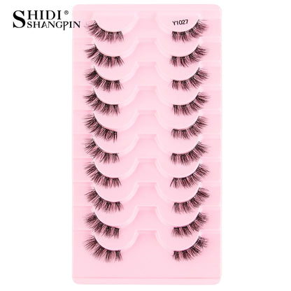 Half Lashes Mink Eyelashes Natural Soft Cat Eye False Eyelashes Long Wispy 3D Mink Lashes Makeup Eyelash Extension Fake Lashes