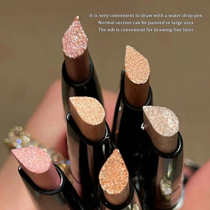 Glittering Eyeshadow Pen Face Makeup Highlighter Stick Long lasting Shiny Diamond Pink Silkworm Champagne Gold Eyeliner Gel Pen