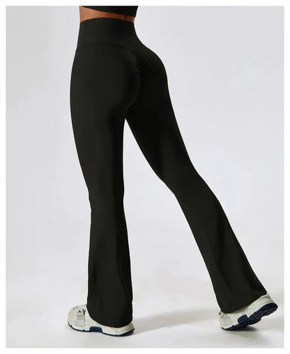 Women's Yoga Flared Pants High -Waist Tight Pants, Sports Pants, Gym Running, Breathable Yoga Pants