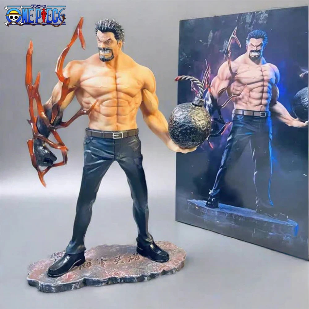 Monkey D Garp 26cm One Piece Anime Figures Standing Posture Gk Sculpture Scene Handmade Pvc Ornament Model Desktop For Toy Gifts