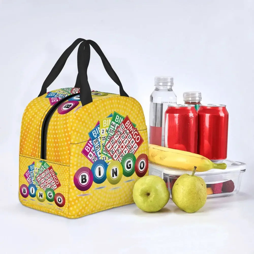 Hot Game Bingo Lunch Bag Leakproof Cooler Thermal Insulated Lunch Box For Women Kids School Beach Camping Travel Food Tote Bags