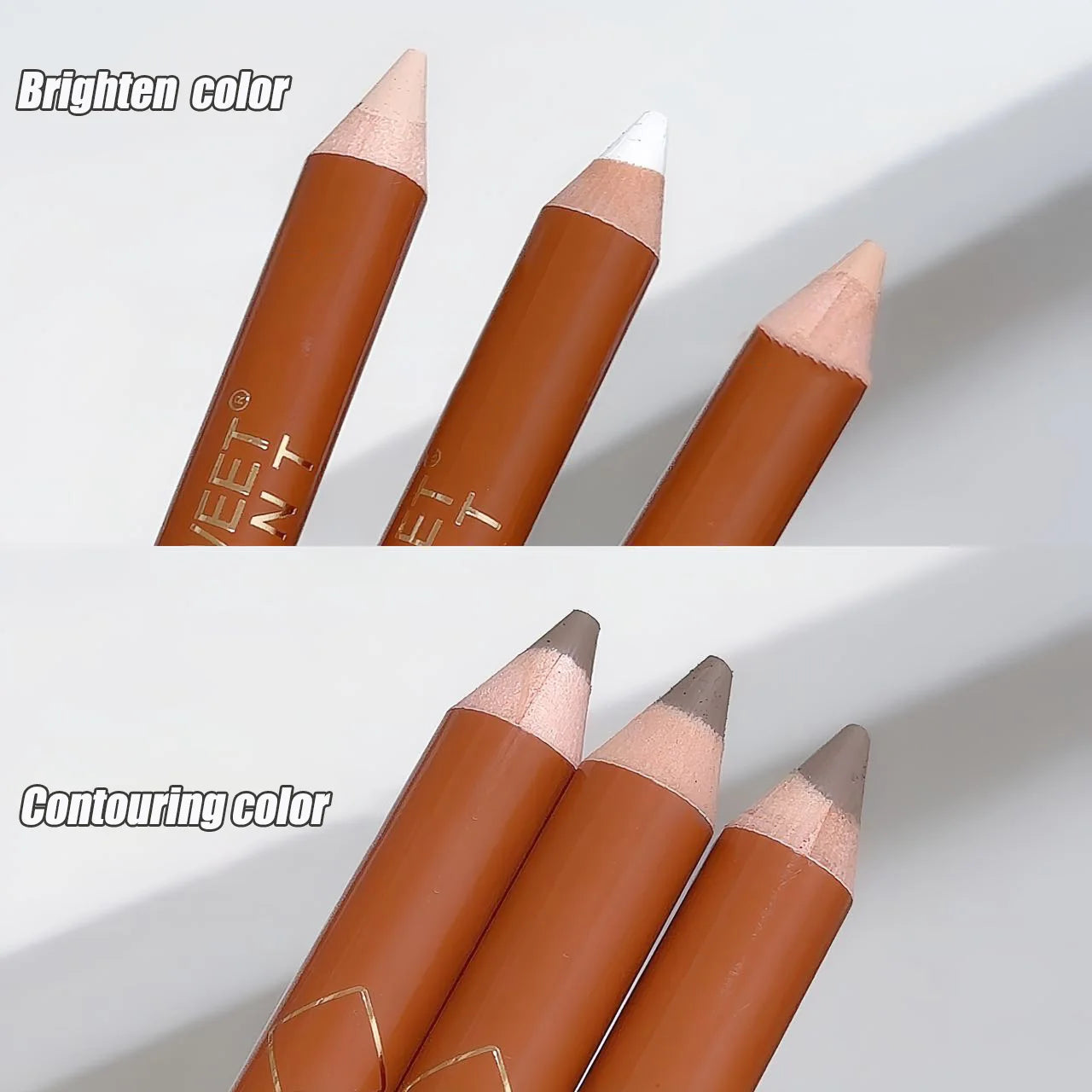 Double-head Sculpting Contour Pencil Makeup Facial Contouring Cement Gray Nose Shadow Cream Natural Stereoscopic Highlight Stick