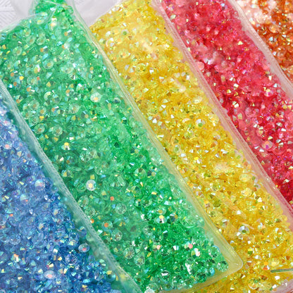 Jelly AB Transparent Rhinestones Flatback Crystal Loose Gemstones Resin Diamonds For Crafts Wholesale 2 3 4 5 6mm No Hotfix