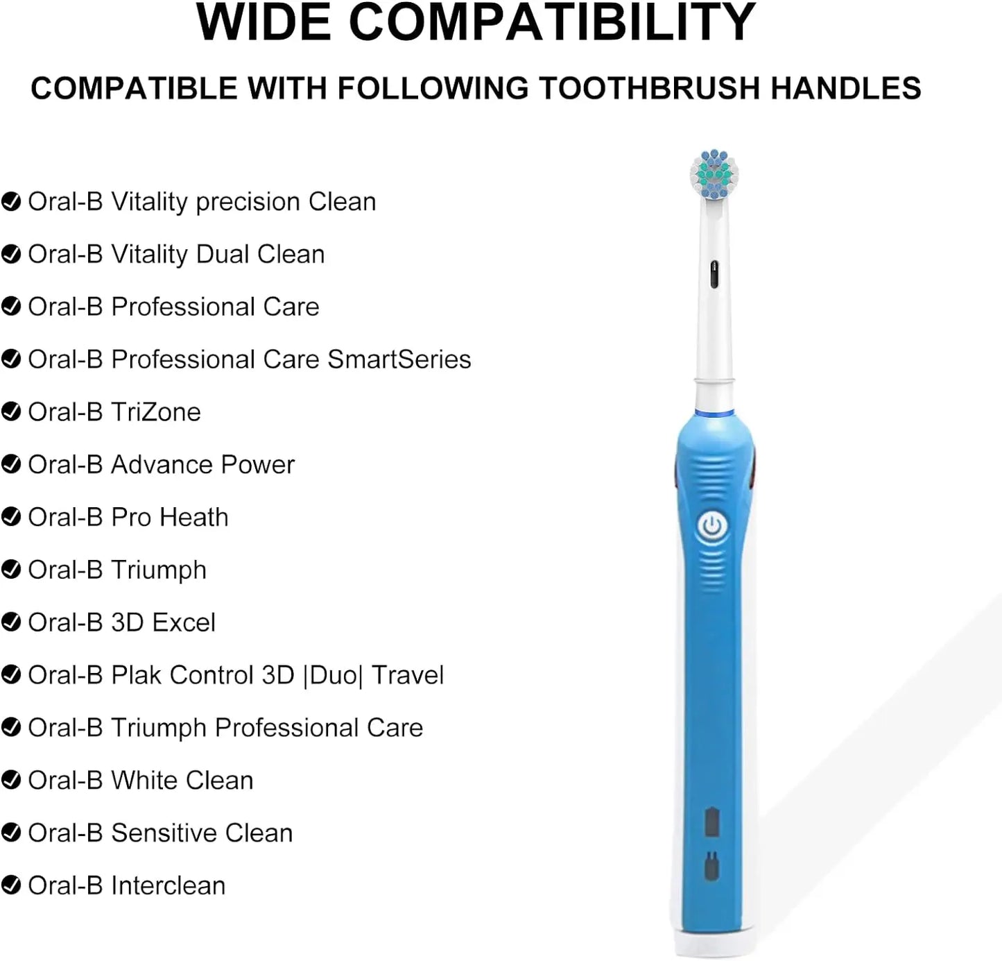 4/8/16pcs Replacement Brush Heads For Oral-B Electric Toothbrush Fit Advance Power/Pro Health/Triumph/3D Excel/Vitality