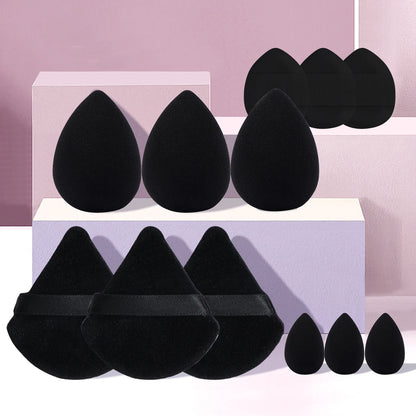 MAANGE 12pcs Makeup Puff Kit Blending Sponge Triangle Powder Puff Finger Air Puff For Flawless Make Up Beauty Tool Facial Tool