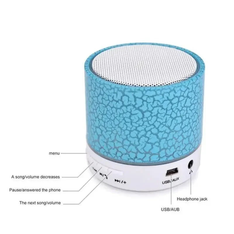 Led Light Crack Wirless Bluetooth Speaker Outdoor Sound Box Small Protable Speaker For Mobile Phone