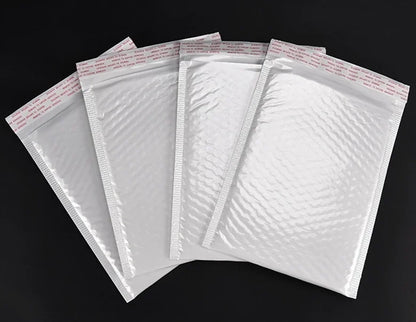 50/10Pcs Bubble Envelopes White Foam Shipping Bags Poly Bubble Mailers Pad Self Seal Packing Bags for Magazine 11cm 15cm 23cm