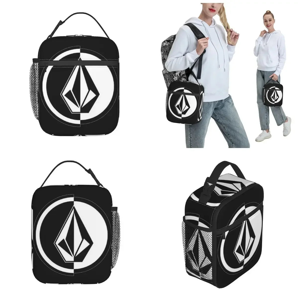 Volcom-Logo Merch Insulated Lunch Bag For School Food Box Portable Cooler Thermal Bento Box