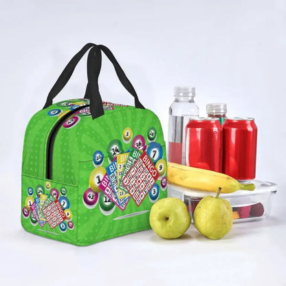 Hot Game Bingo Lunch Bag Leakproof Cooler Thermal Insulated Lunch Box For Women Kids School Beach Camping Travel Food Tote Bags