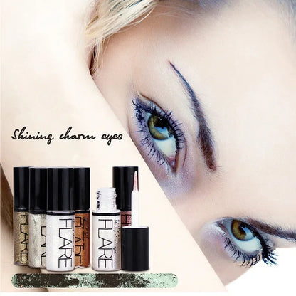 Professional New Shiny Eye Liners Cosmetics for Women Pigment Silver Rose Gold Color Liquid Glitter Eyeliner Makeup Beauty