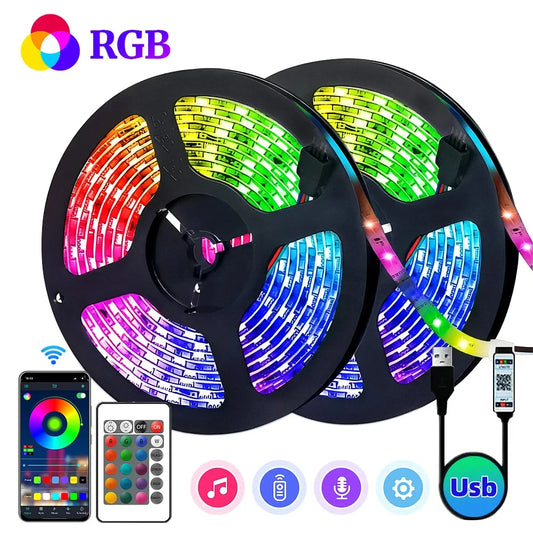 5050 5V LED Strip Lights 30M16 million colors RGB Led Strip Lighting Music Sync Color Changing for Party Garden Home decorate