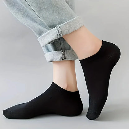 10/20/30/40/60 Pairs Of Unisex Solid Color Socks Comfy Breathable Soft Sweat Absorbent Socks For Daily And Outdoor Wearing