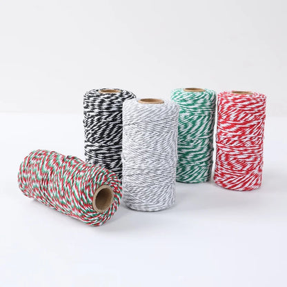 Christmas Wrapping String Rope Merry Christmas Decoration For Home 2024 Navidad Natal Noel Gift Box Packaging Rope New Year 2025