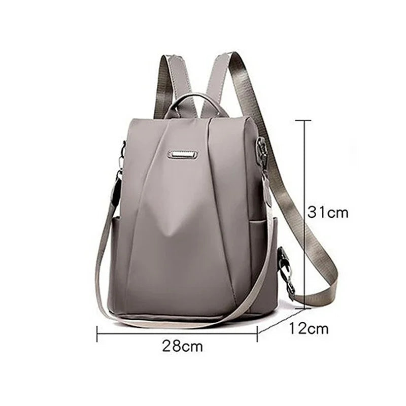 New Fashion Nylon Solid Color Lightweight Waterproof Large Capacity Detachable Shoulder Strap Multi Functional Women's Backpack